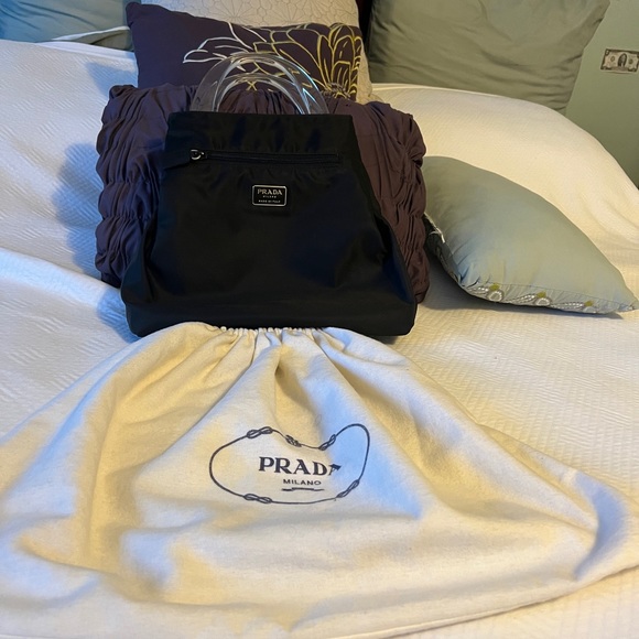 Authentic Prada reversible|Canvas|Nylon tote bag. - Picture 7 of 12